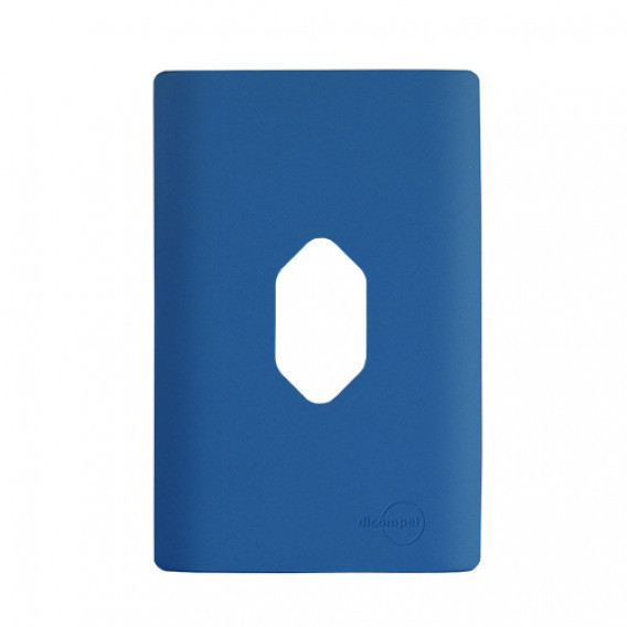 Placa p/ 1 Tomada Vertical 4x2 - Novara Azul Fosco